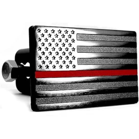 USA Flag Metal Trailer Hitch Cover with Anti-rattle hitch Pin Bolt - Picture 7 of 7